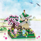 Cherry Blossom Treehouse Building Block Model - A Fusion of Beauty and Fantasy