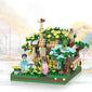 Cherry Blossom Treehouse Building Block Model - A Fusion of Beauty and Fantasy