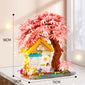 Cherry Blossom Treehouse Building Block Model - A Fusion of Beauty and Fantasy