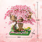 Cherry Blossom Treehouse Building Block Model - A Fusion of Beauty and Fantasy